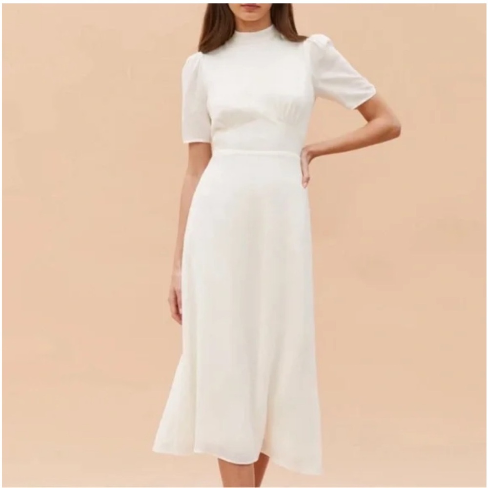 Reformation Dawn Midi Dress White Size 4